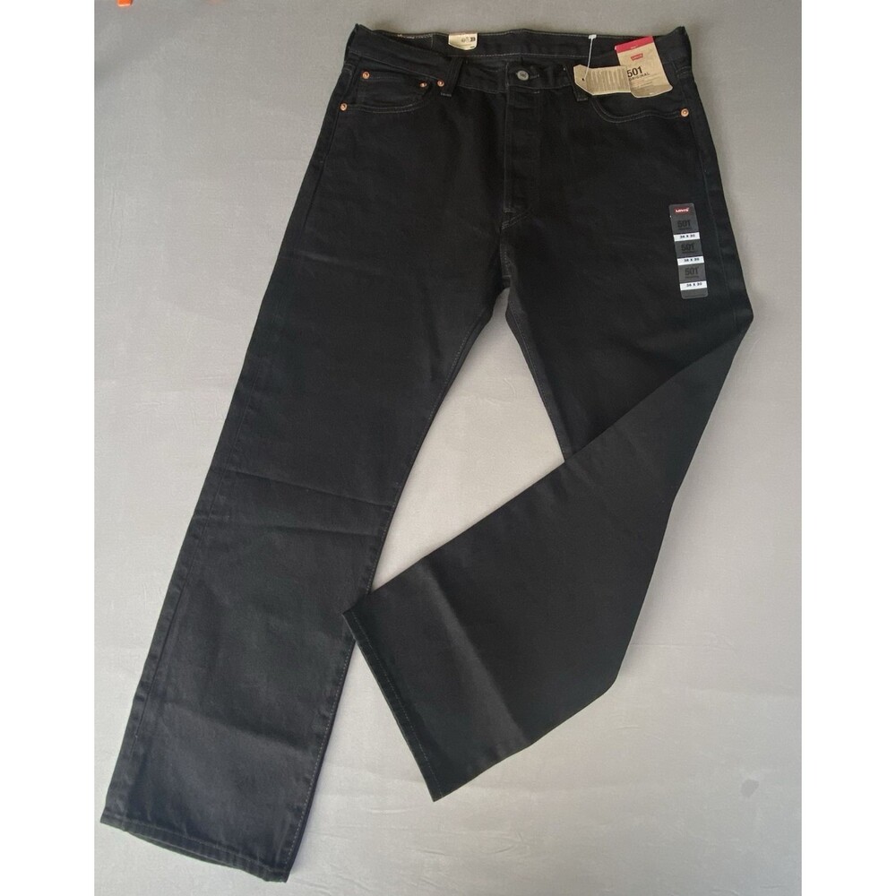 Levi's 501 Original Jeans Men's 36x30 Black 005010-660 Button Fly NWT
